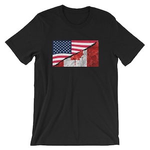 Kanadische amerikanische Doppel-Bürger / Vereinigte Staaten Kanada Baby / Made in America mit kanadischen Teilen / Kanada / Staatsbürgerschaft Geschenke / T-Shirt