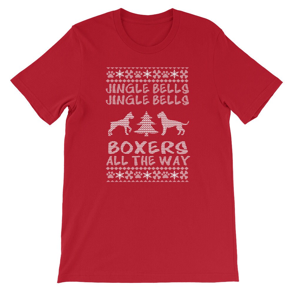 Boxer Dog Christmas / Jingle Bells Boxers All the Way / Boxers Etsy