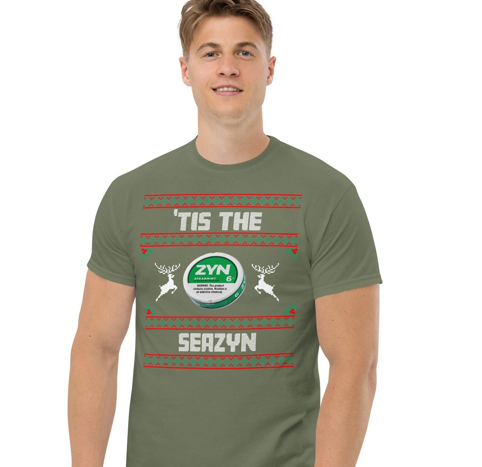 Tis the Seazyn / Merry Zynmas / Christmas / Upper Decky / Lip Pilly / Spearmint / Funny Religious / Zyns / Zynbabwe / Sins / Ugly Shirt