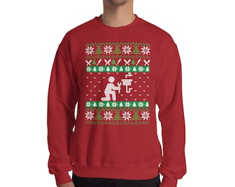 Plumber Ugly Christmas Sweater / Xmas Sweatshirt for Plumbers / Pipefitters Union /  Funny Plumber / Unisex Sweatshirt