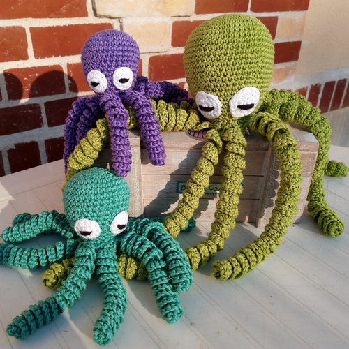 Octopus Birth Doudou Cotton Oeko Tex Crochet Handmade Octopus Etsy