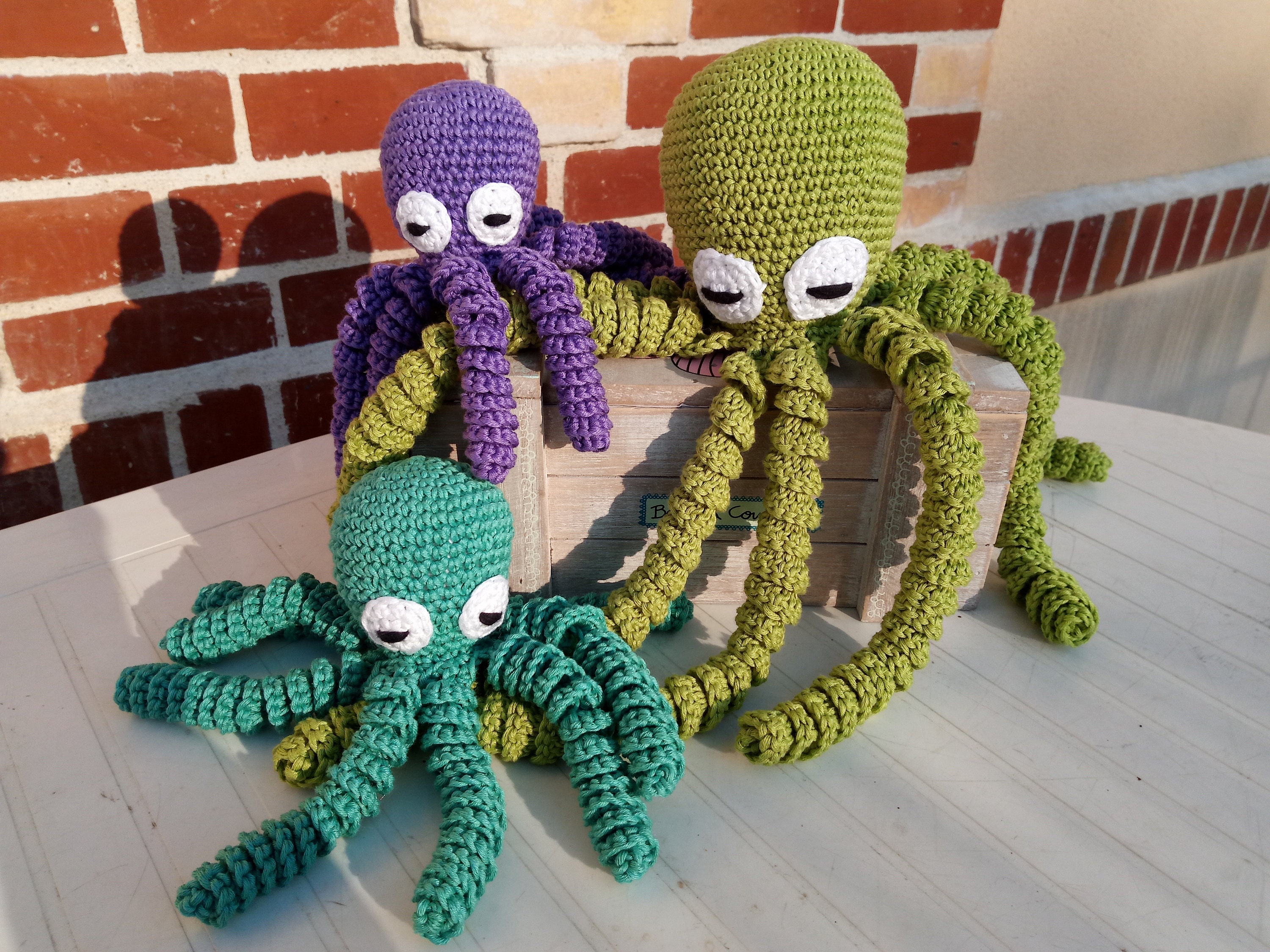 Octopus Birth Doudou Cotton Oeko Tex Crochet Handmade Octopus Etsy