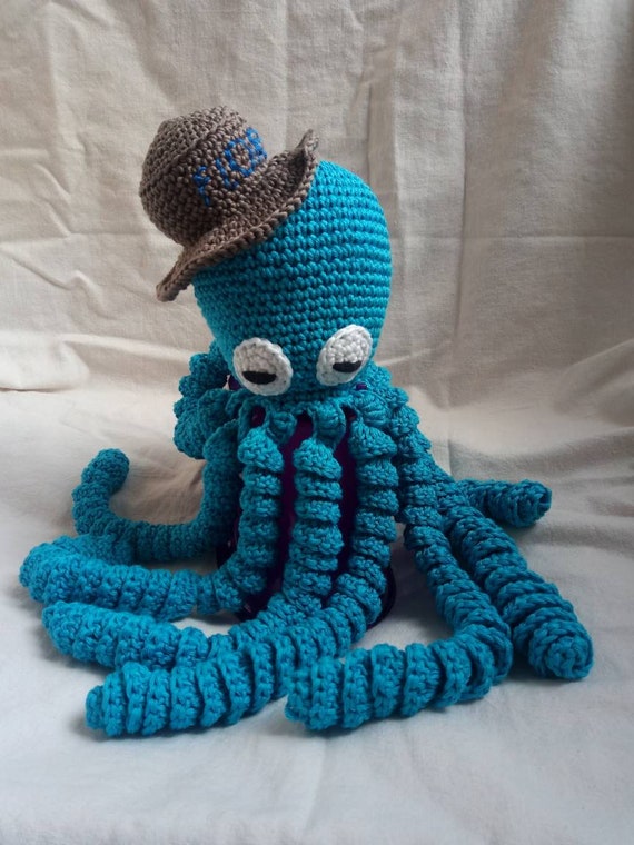 Octopus Xl Doudou Cotton Oeko Tex Crochet Handmade Octopus Etsy