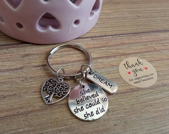 'Dream Love Trust' Round Keyring with a Cute Sloth Charm Hope Lovely Gift 'Dream Love Trust' Round Keyring with a Cute Sloth Charm Hope Lovely Gift