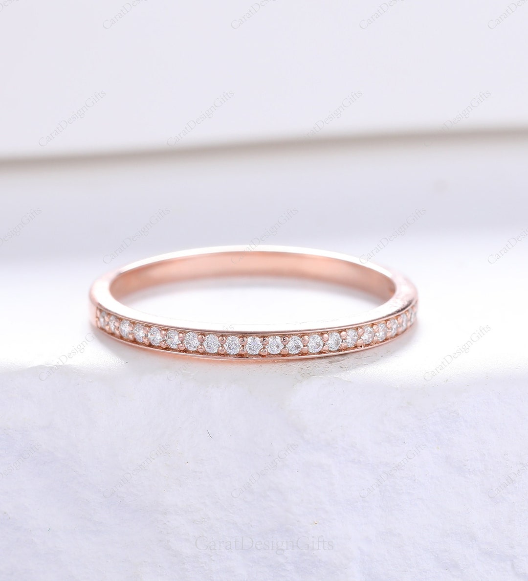 Simple Chic Rings Simple Style Ring,0.13ctw Moissanite Ring,engagement Ring,wedding Band ...