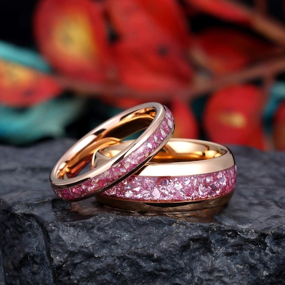 Ring Anillos Iguales Para Parejas Alianza De Platino Para él Y