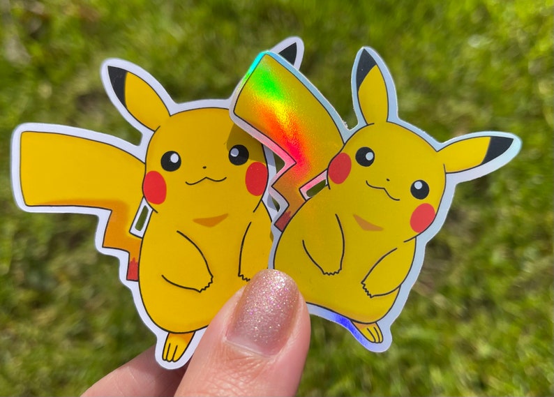 Pikachu Glossy Sticker Holographic Pokemon Journal | Etsy