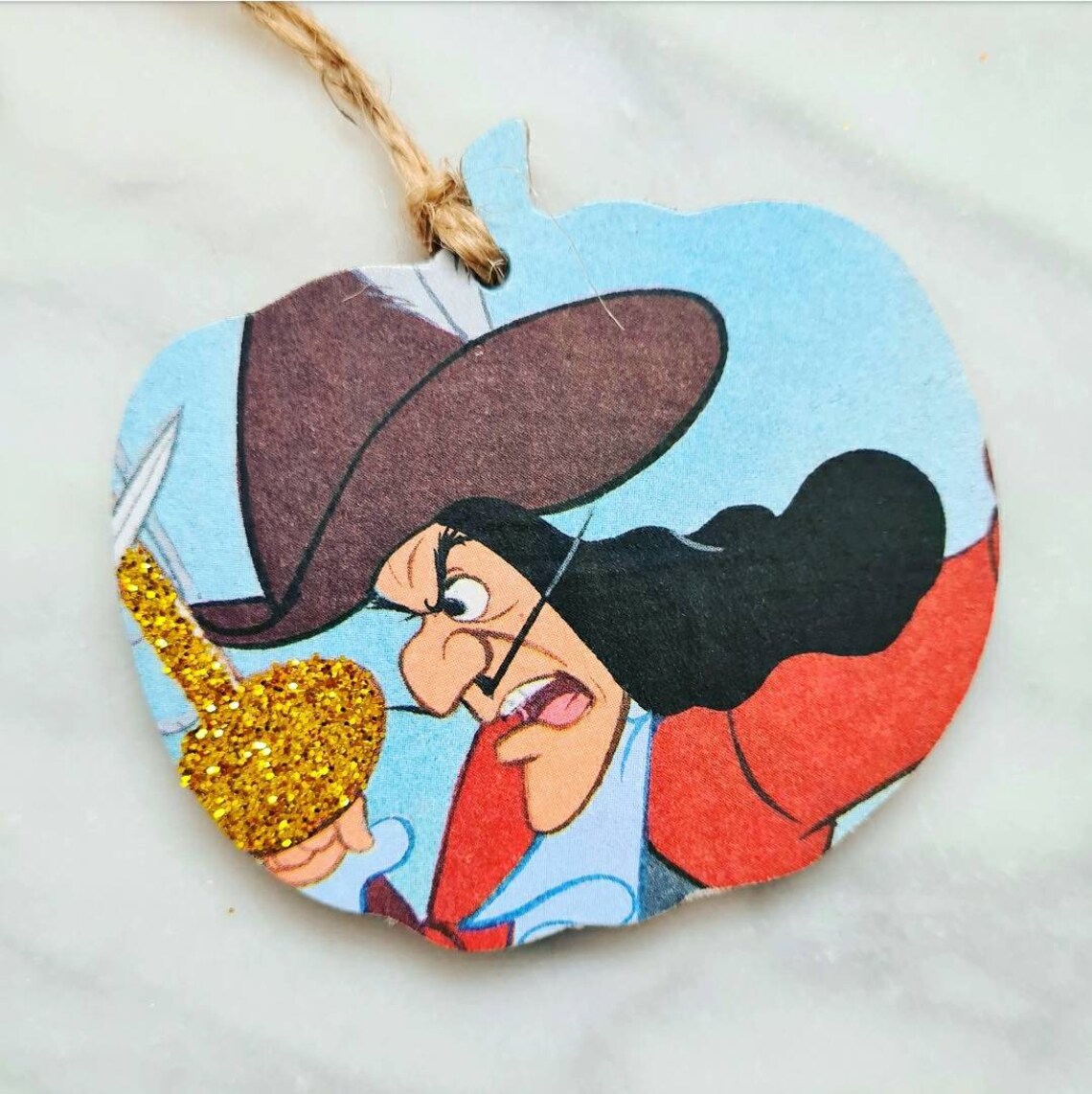 Captain Hook Pumpkin Hanging Plaque Peter Pan Handcrafted Etsy