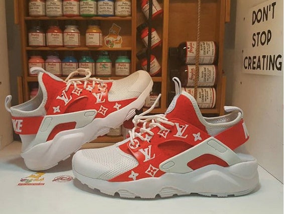 Custom Supreme x LV Louis Vuitton inspired Nike Huarache any | Etsy