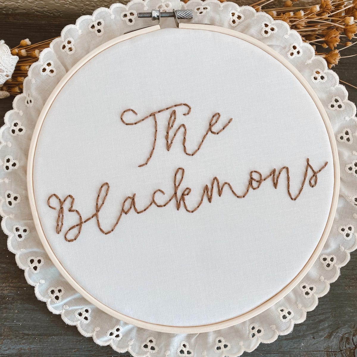 Embroidered Last Name Keepsake, Embroidered Last Name, Housewarming Gift, Wedding Gift, Last Name Signs, Embroidered Name Sign, Custom Name - Etsy