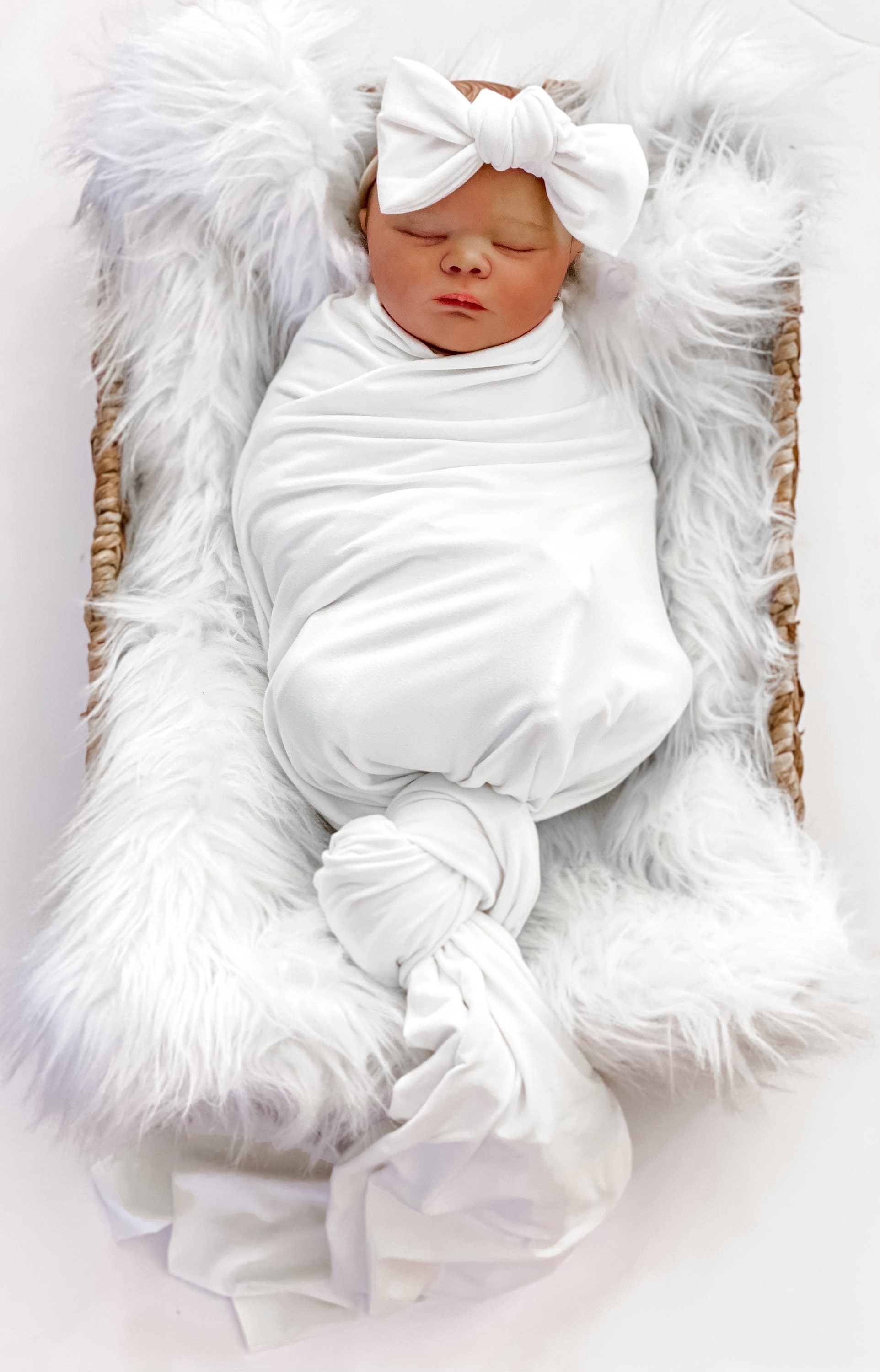 Newborn Swaddle and Headband Newborn Swaddle and Hat Swaddle Etsy