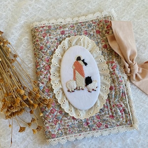Quilted Bible Sleeve- Jesus Embroidery Added image 1