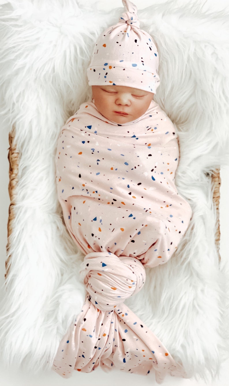 newborn swaddle and headband