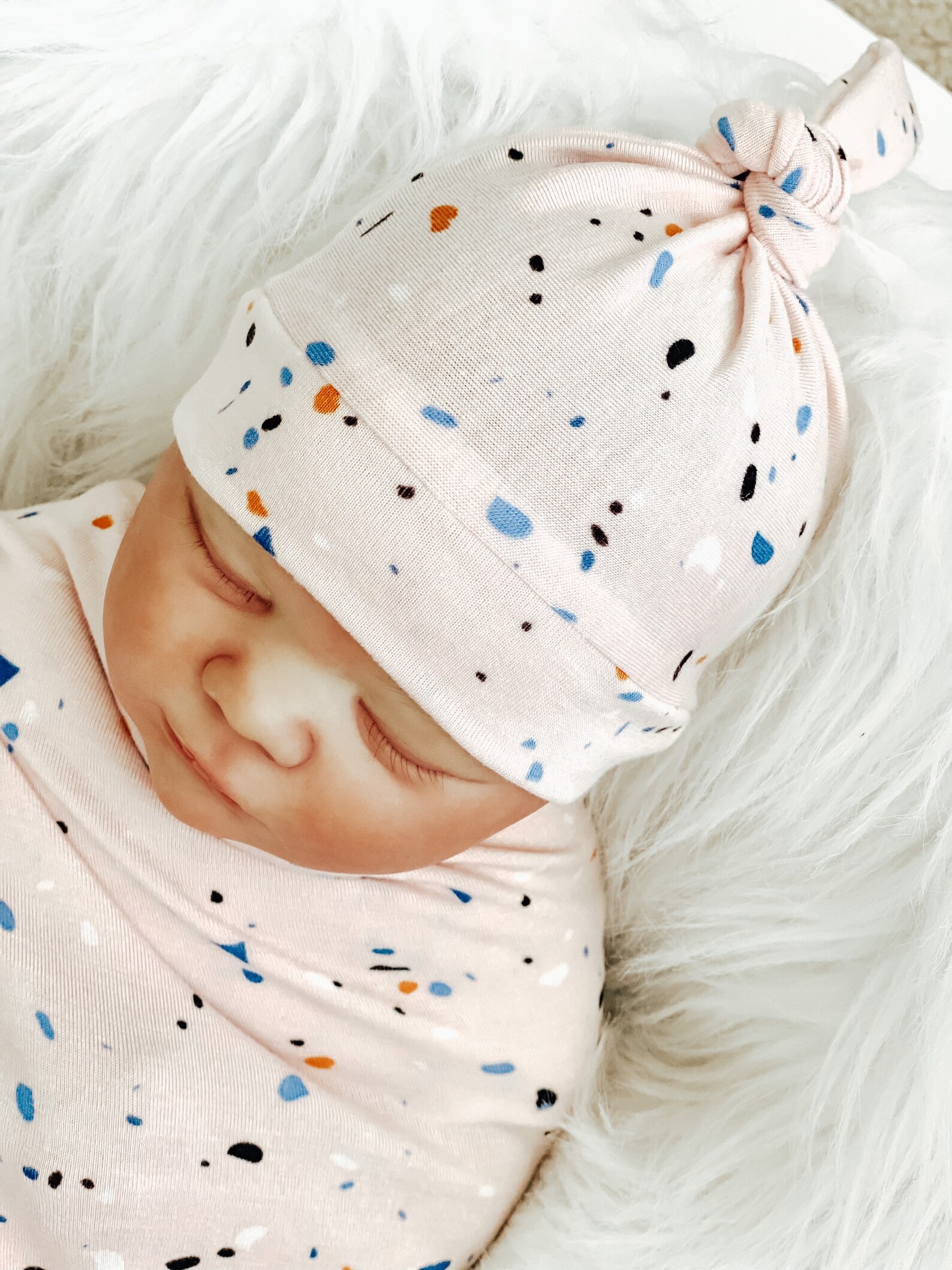 newborn swaddle and headband