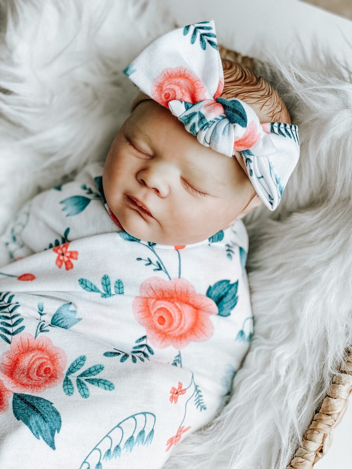 Newborn Swaddle and Headband Newborn Swaddle and Hat Swaddle Etsy