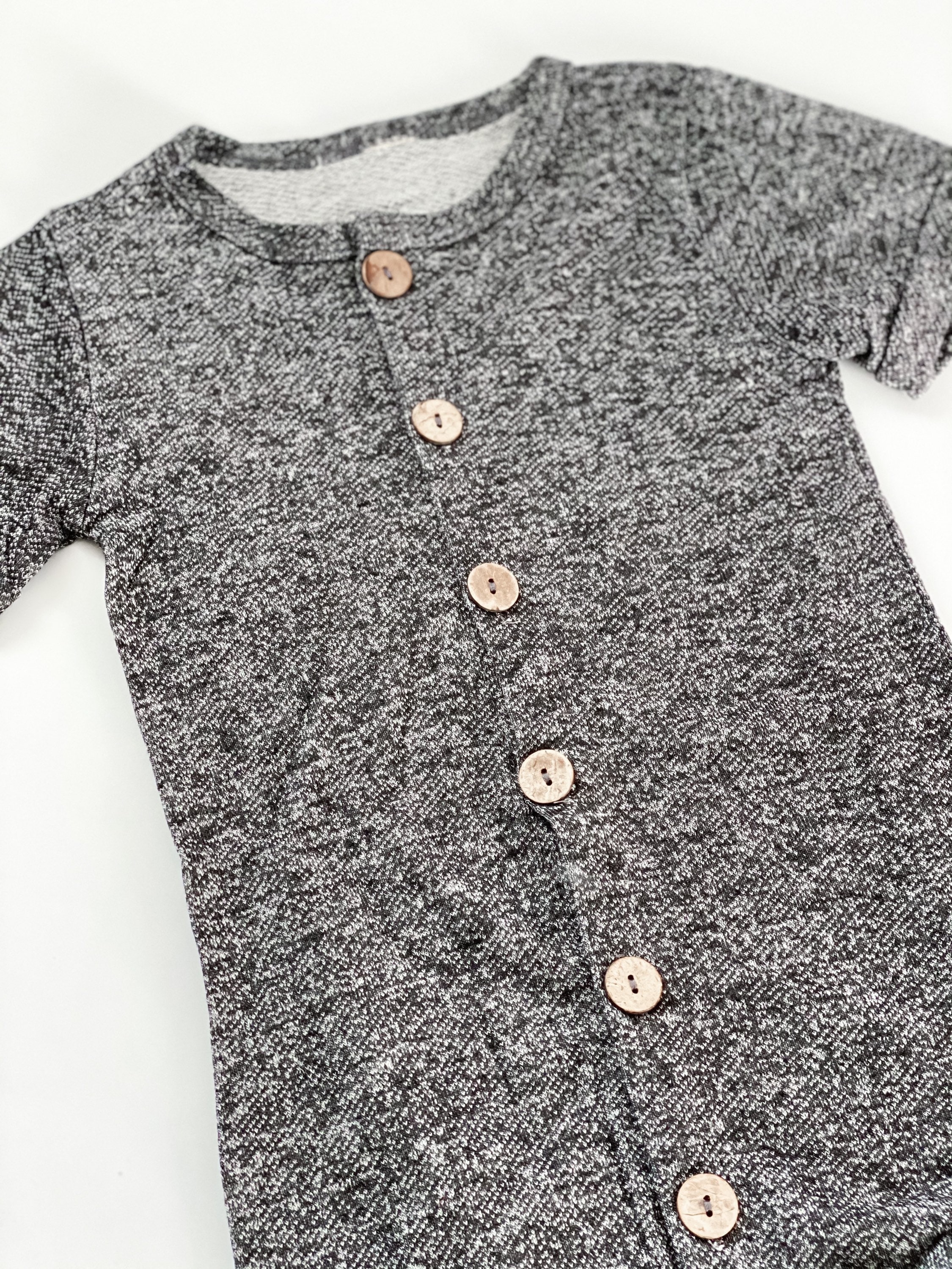 Gray Baby Outfit Gray Baby Onesie Baby Clothing Summer Etsy