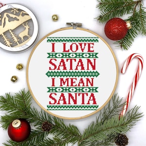 Cross stitch pattern Christmas / Christmas cross stitch / Funny cross stitch / Santa cross stitch / Xmas cross stitch / Point de croix