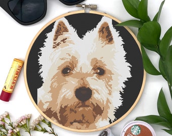 Dog Cross Stitch Pattern PDF / Yorkshire Terrier Cross Stitch / Yorkie Cross Stitch / Cute puppy cross stitch / Yorkie mom gift