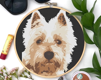 Yorkie Cross Stitch Pattern: Cute Puppy, Dog Lover Gift (PDF Pattern)