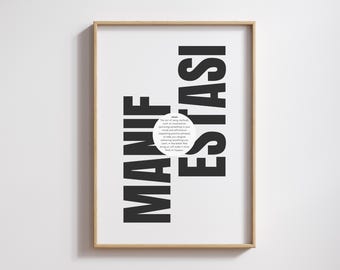 Manifestation Poster, Manifestation Quote, Spiritual wall art, Affirmation Print, Law of Attraction, Aura Decor