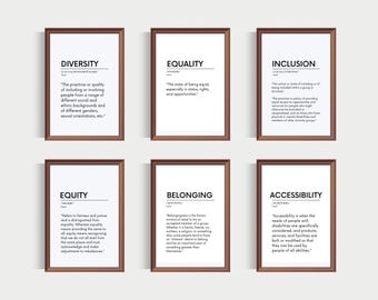 Diversity Poster, Equality Wall Art, Inclusion Posters, Sign Social Worker, Inclusive School Decor