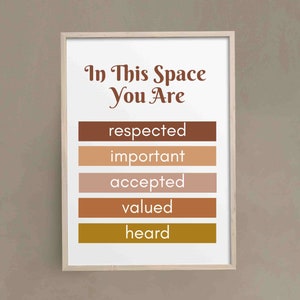 Positive Affirmation Classroom Decor Elementary, Kids Wall Art, Inclusion Posters, Counselor Office Decor