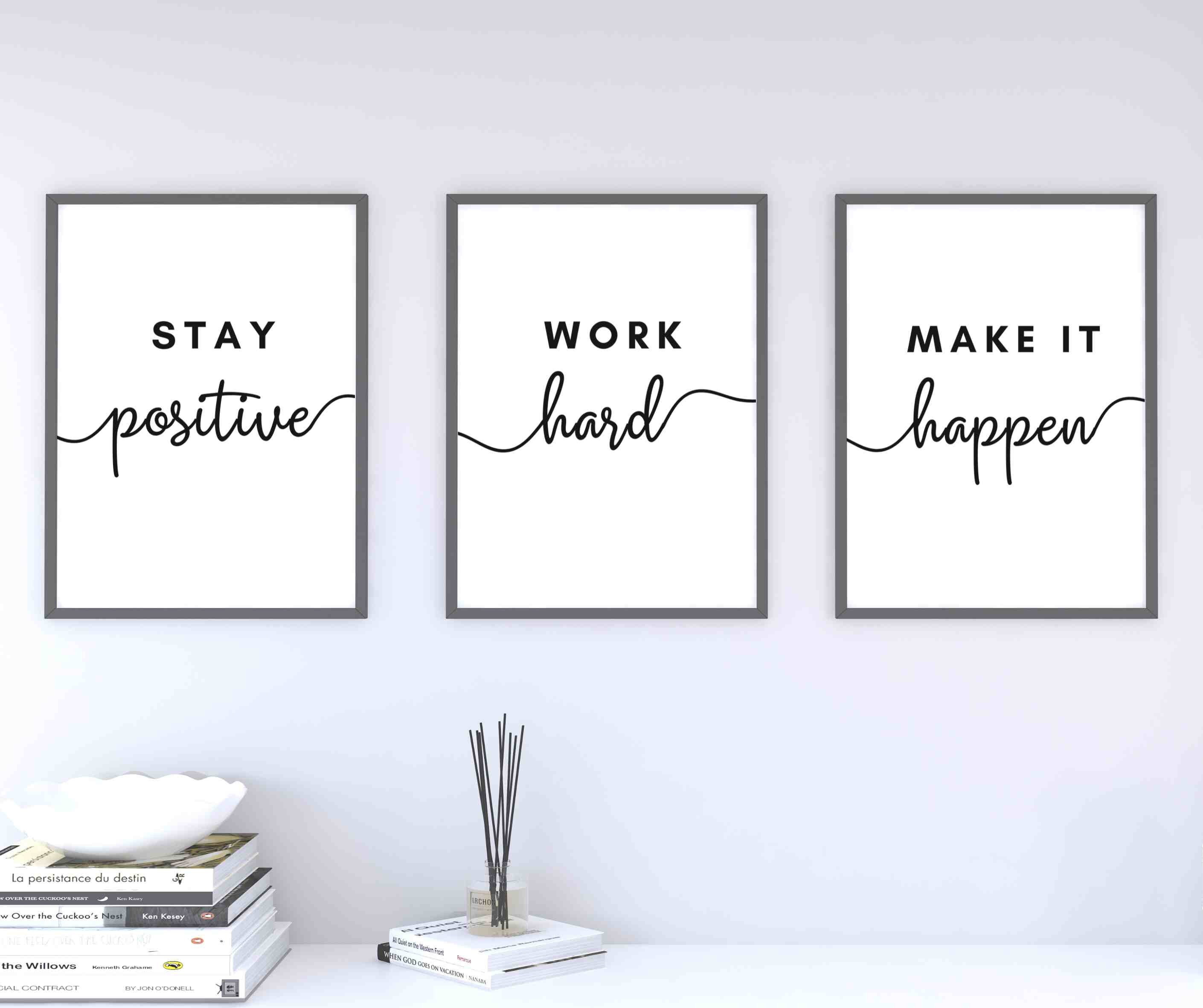 Minimalist Office Wall Art, Set of 3 Prints, Workplace Modern Office ... - Minimalist Modern Wall Art For Offices