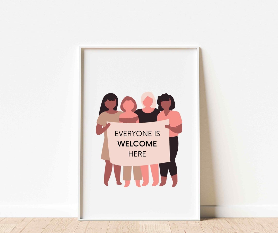 Social Work Welcomesign Everyone is Welcome, Diversity Poster, Counselor Office Decor, Social ...