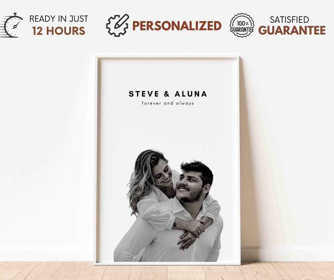 Personalized Anniversary Photo Print: Custom Couple Gift (digital ...