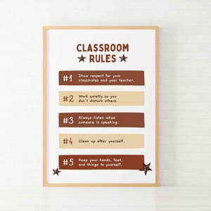Classroom Rules Boho Classroom Decor Boho Teacher Gift - Etsy