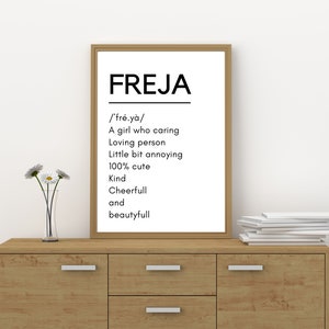 Custom name meaning,  Custom origin art, Sign printable, personality print, birth of date sign , baptism gift