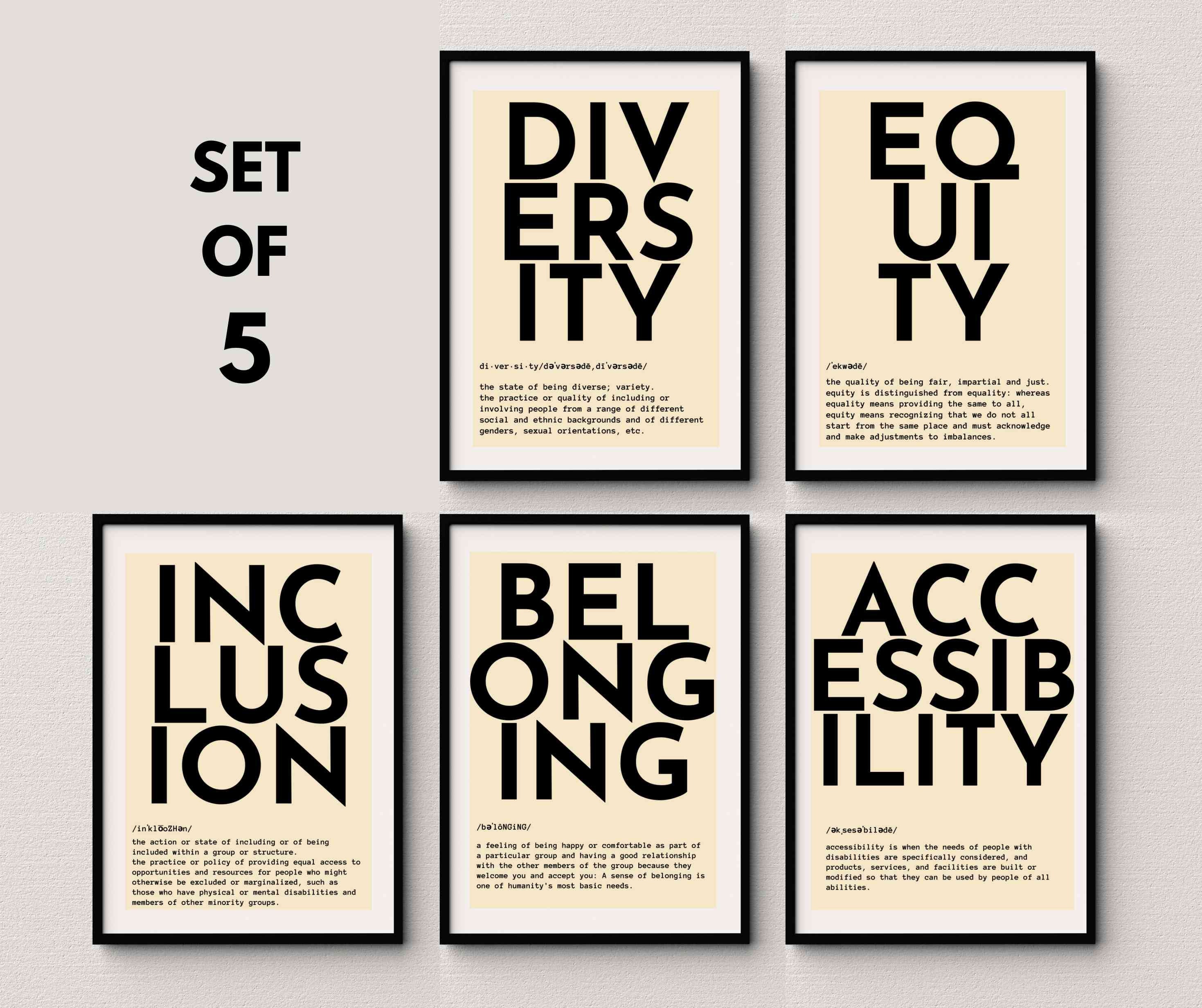 Diversity Office Decor, Definition Print, DEI Printable Poster