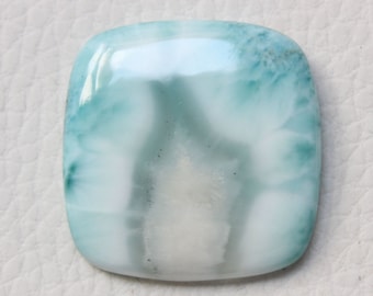 Larimar precious stone pearl of natural square shape origin Dominican Republic 5x6 MM
