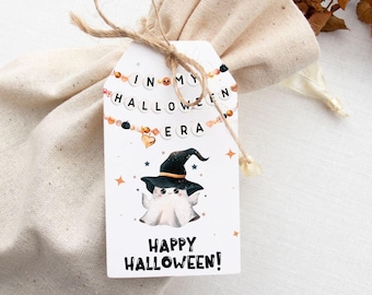 Printable Halloween Treat Bag Tags, Ghost Favor, Classroom Gift (Digital Download)