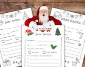 Letter to Santa Template: Christmas Wishlist, 3 Designs (PDF)