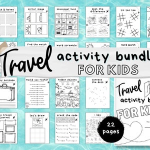 Ultimate Travel Bundle for Kids, Activity Pack, Travel Printables, Family Travel, Kid Games, Travel Games, Travel Activities, Kid Activities