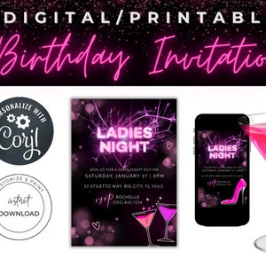 Ladies Night Out Invitation Girls Night Out Birthday Party Invitation ...
