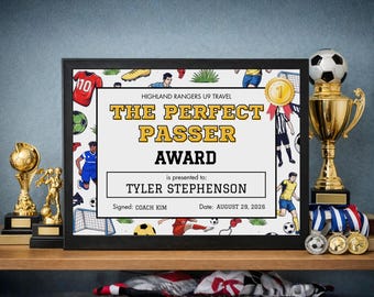Editable Soccer Awards Template | Kids Team Certificates (Digital Download)