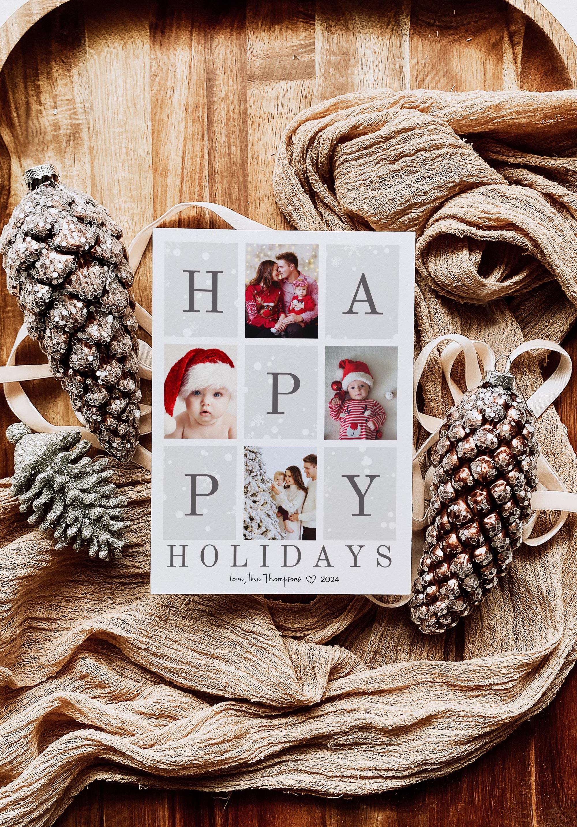 Customizable Photo Christmas Card Template (Digital Download)