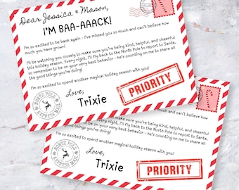 Editable Elf Arrival Letter: Christmas Welcome Postcard (Printable Template)