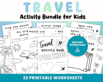 Kids Travel Nature Bundle: Spiele & Malvorlagen (PDF)