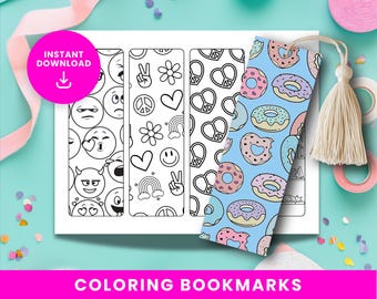 Printable Coloring Bookmarks: 32 Unique Designs (PDF Download)