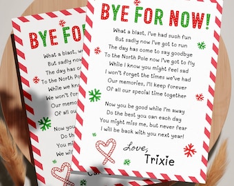 Editable Elf Goodbye Letter: Christmas Printable (Digital Template)
