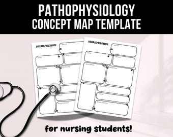 Nursing Pathophysiology Concept Map Template | Disease Study Guide (PDF Download)