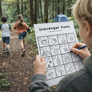 Camping Activity Bundle for Kids: 21 Printable Games (PDF) image 4