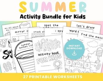 Ultimate Summer Activity Bundle for Kids: Games & Coloring Pages (PDF)