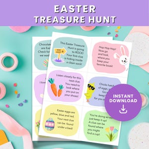 Easter Treasure Hunt for Kids: Printable Scavenger Hunt Clues (PDF)