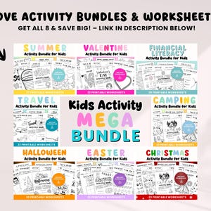 Camping Activity Bundle for Kids: 21 Printable Games (PDF) image 11