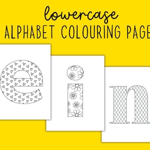 Printable Lowercase Alphabet Coloring Pages, Fun & Educational Activity for Kids, Printable Learn Your ABCs, Instant Download Kids Activity