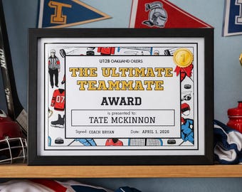 Editable Hockey Awards Template | Kids Team Certificates (Digital Download)